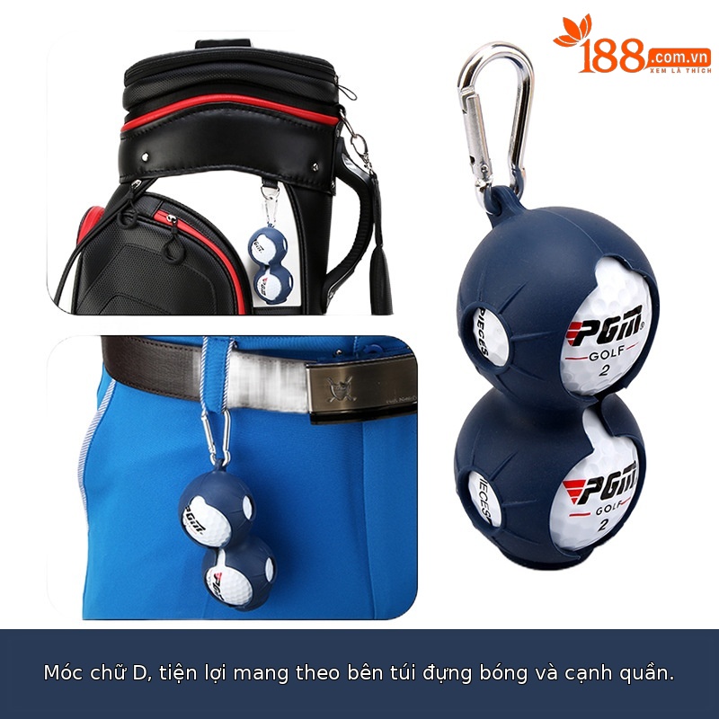 Kẹp bóng golf silicon PGM kèm bút đánh dấu (một bóng / hai bóng) — Kẹp bóng silicon bút đơn (màu ngẫu nhiên), Bút bi đôi kẹp Bóng Silicon (Màu ngẫu nhiên)