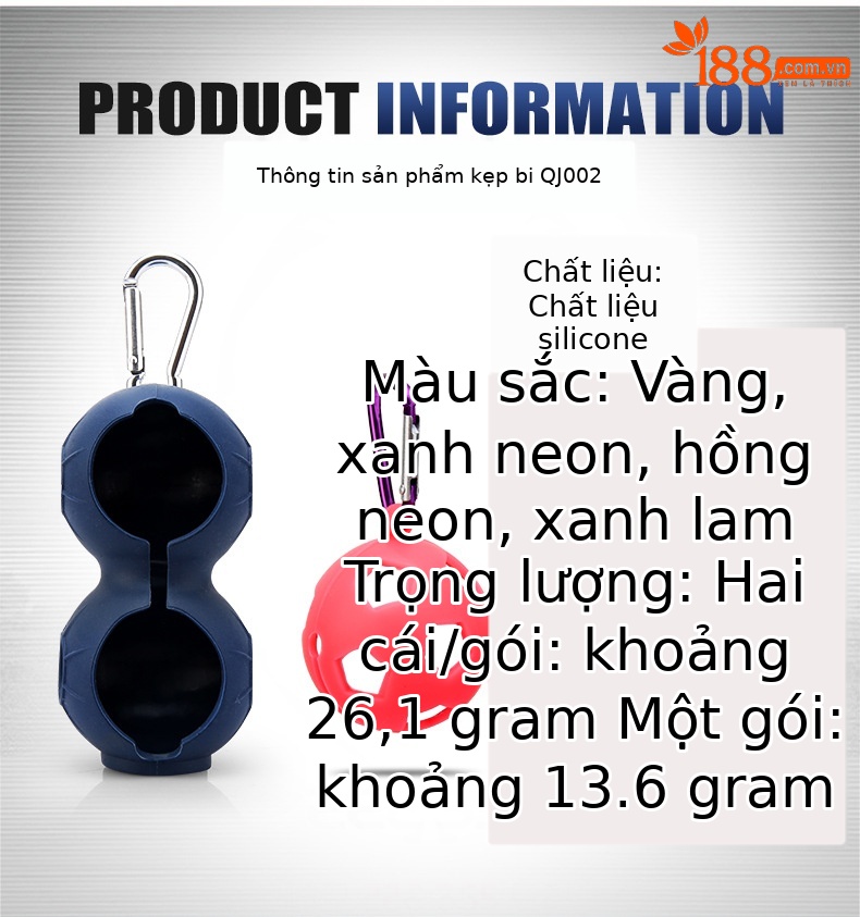 Kẹp bóng golf silicon PGM kèm bút đánh dấu (một bóng / hai bóng) — Kẹp bóng silicon bút đơn (màu ngẫu nhiên), Bút bi đôi kẹp Bóng Silicon (Màu ngẫu nhiên) chi tiết 7