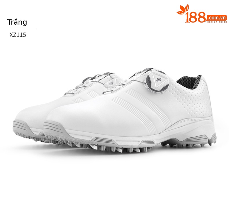 Giày golf nữ PGM chống nước khóa vặn dây đế foam — XZ115 màu đen, XZ115 toàn màu trắng, XZ115 trắng hồng chi tiết 16