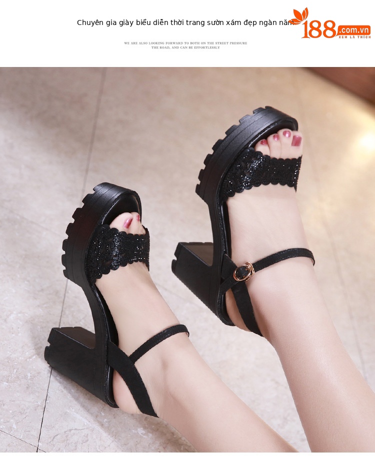 Sandal nữ đế xuồng cao gót siêu cao đính đá mũi hở, gót 13 cm — Đen 13cm, Vàng 10cm, Màu đen 10cm, Vàng 13cm chi tiết 13