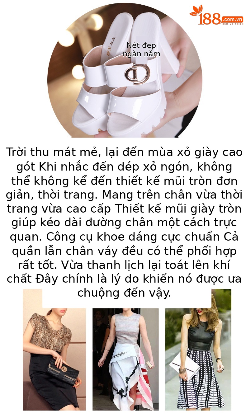 Dép sandal cao gót nữ mũi hở đế xuồng gót vuông 13 cm — Đỏ 13cm, Trắng 13cm, Đỏ 10cm, Đen 13cm chi tiết 2