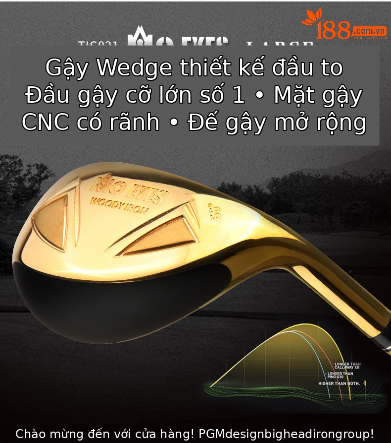 Gậy đánh golf PGM số 7 thiết kế trọng tâm thấp chuyên nghiệp — Tig021 vàng S sắt số 7, Tig021 Vàng R sắt số 7, Tig021 Vàng SR cấp 7 sắt, Tig021 thanh thép 950 Vàng lớp R chi tiết 10
