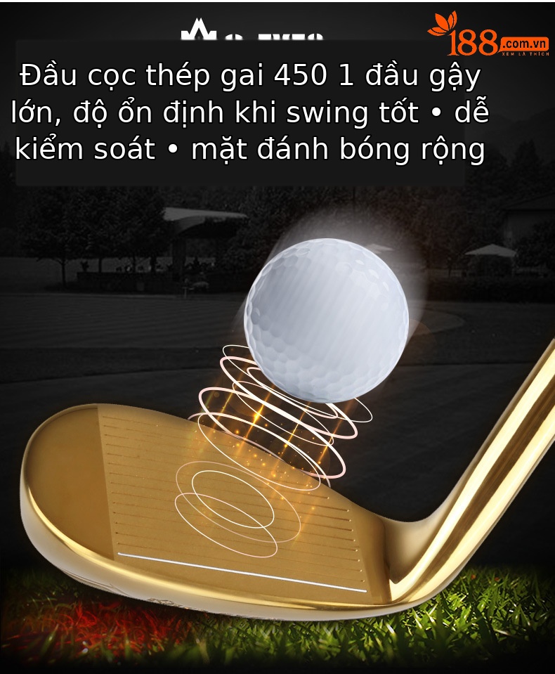 Gậy đánh golf PGM số 7 thiết kế trọng tâm thấp chuyên nghiệp — Tig021 vàng S sắt số 7, Tig021 Vàng R sắt số 7, Tig021 Vàng SR cấp 7 sắt, Tig021 thanh thép 950 Vàng lớp R chi tiết 11