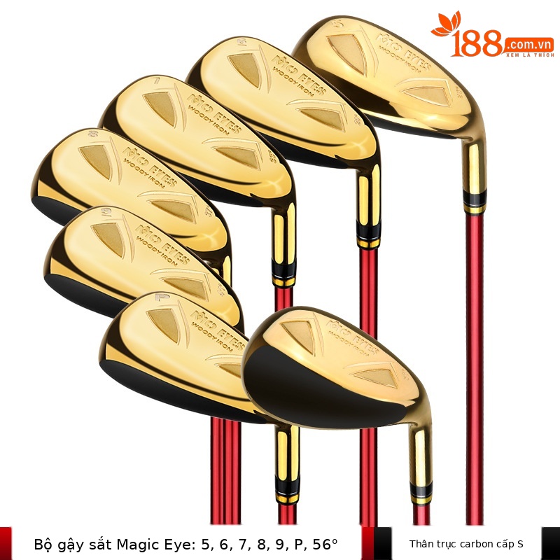 Gậy đánh golf nam số 7 bộ gậy sắt thép gai thấp thiết kế PGM — MTG021 vàng S cấp 7, MTG021 Vàng R cấp 7, MTG021 SR Vàng cấp 7, MTG021 Vàng N.S.PRO 950 thanh thép S cấp 7