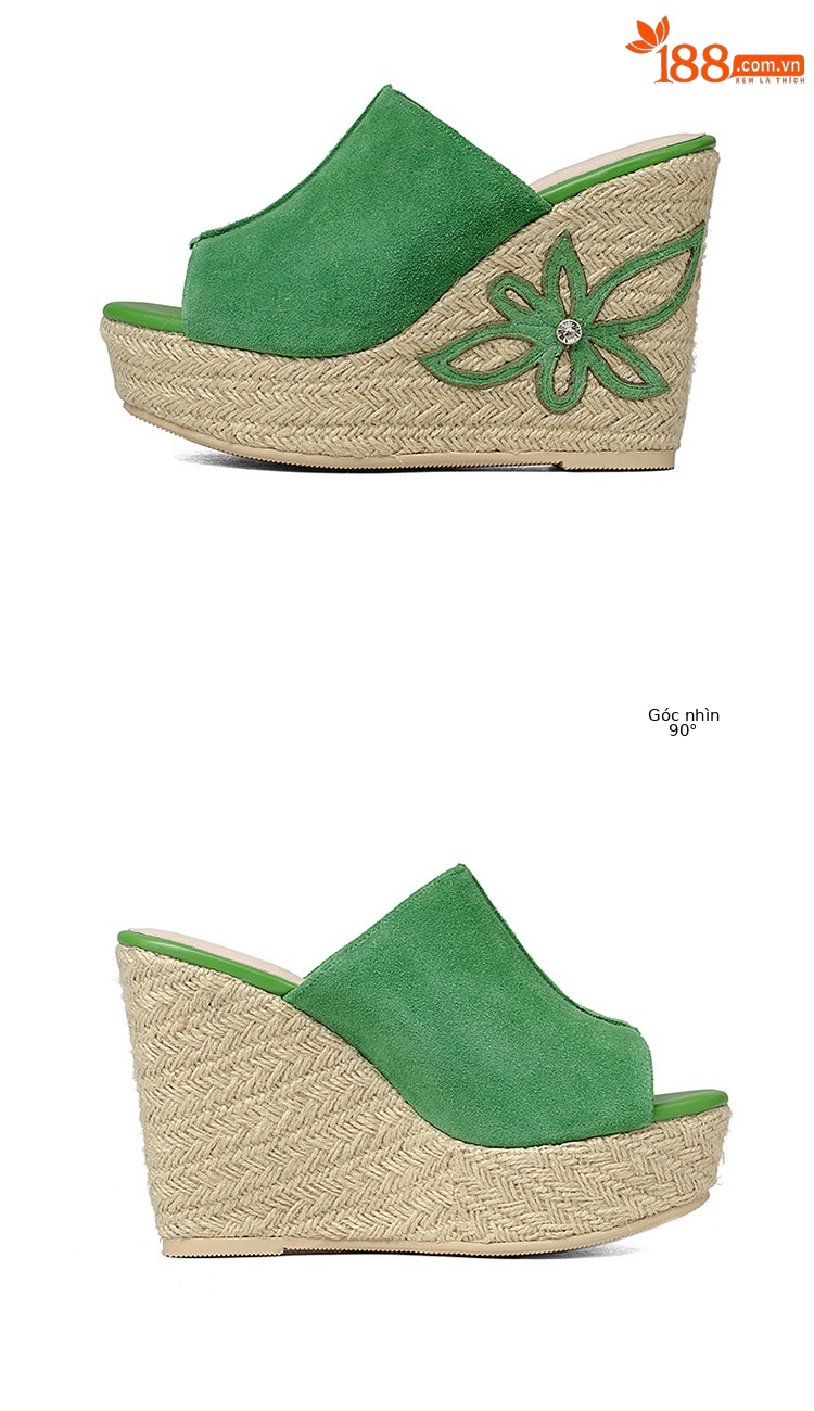 Dép cao gót nữ đế xuồng da bò mới, sandal quai ngang gót dày đi chơi — Màu camel chi tiết 7