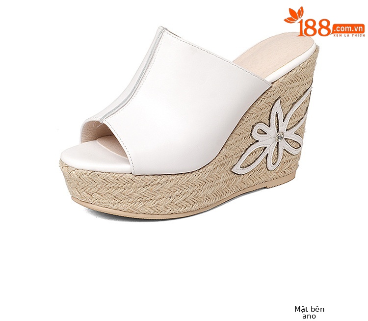 Dép cao gót nữ đế xuồng da bò mới, sandal quai ngang gót dày đi chơi — Màu camel chi tiết 9