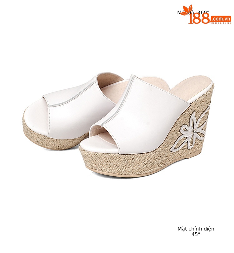 Dép cao gót nữ đế xuồng da bò mới, sandal quai ngang gót dày đi chơi — Màu camel chi tiết 10