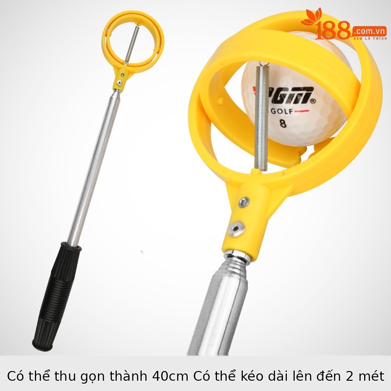Dụng cụ vớt bóng golf PGM ống lồng tự do 2 mét — Thiết bị đánh bóng Đầu lò xo đôi LQQ005-8