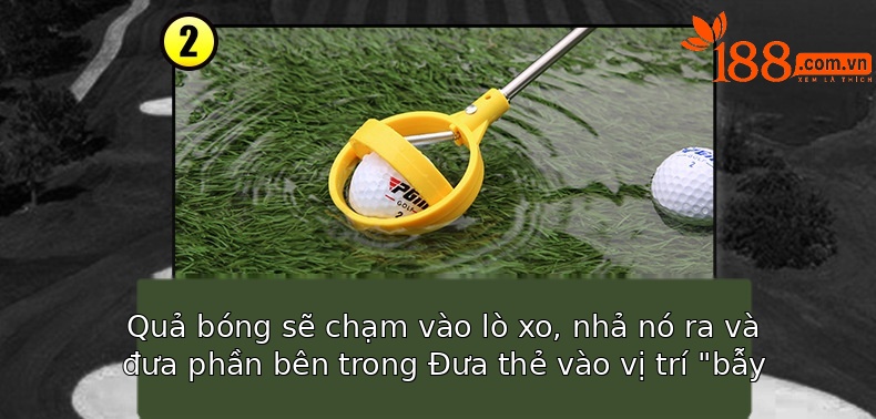 Dụng cụ vớt bóng golf PGM ống lồng tự do 2 mét — Thiết bị đánh bóng Đầu lò xo đôi LQQ005-8 chi tiết 7