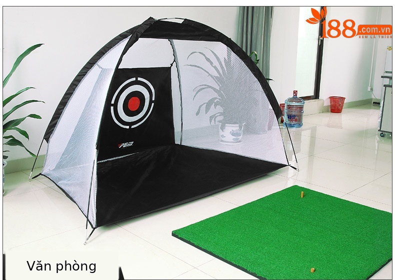 Lưới tập golf PGM trong nhà có lỗ cắt, khung lều dễ lắp, kích thước 2m hoặc 3m — [Gói] Lưới thực hành đệm 1x1.25 mét chi tiết 4