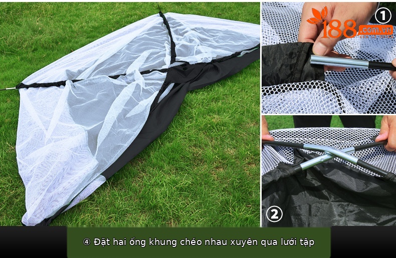 Lưới tập golf PGM trong nhà có lỗ cắt, khung lều dễ lắp, kích thước 2m hoặc 3m — [Gói] Lưới thực hành đệm 1x1.25 mét chi tiết 14