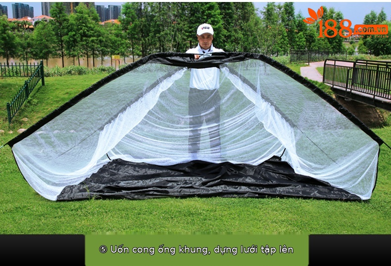 Lưới tập golf PGM trong nhà có lỗ cắt, khung lều dễ lắp, kích thước 2m hoặc 3m — [Gói] Lưới thực hành đệm 1x1.25 mét chi tiết 15