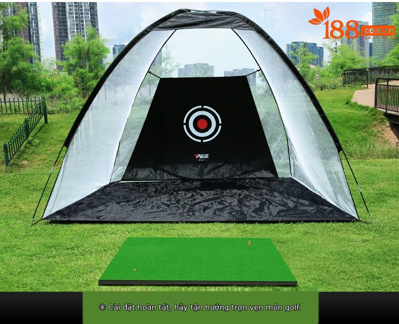 Lưới tập golf PGM trong nhà có lỗ cắt, khung lều dễ lắp, kích thước 2m hoặc 3m — [Gói] Lưới thực hành đệm 1x1.25 mét chi tiết 18