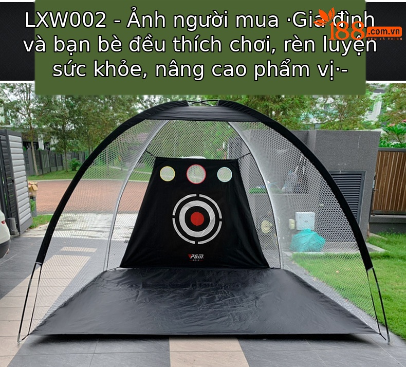 Lưới tập golf PGM trong nhà có lỗ cắt, khung lều dễ lắp, kích thước 2m hoặc 3m — [Gói] Lưới thực hành đệm 1x1.25 mét chi tiết 19
