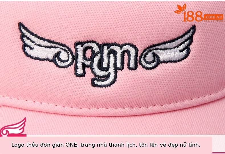 Mũ golf nữ không vành thoáng khí chống nắng mùa hè — MZ019PGM mũ không đỉnh Trắng Đỏ Xanh Navy, MZ019PGM không mũ trắng Bột chi tiết 17