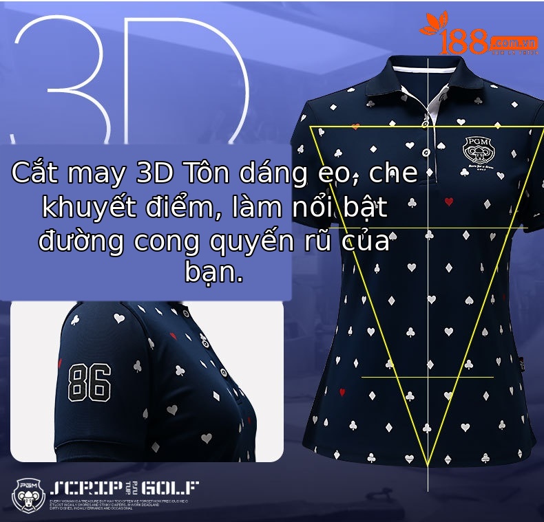 Bộ đồ golf nữ tay ngắn sọc mùa hè — YF075-màu xanh đậm, YF186 nữ sọc ngắn tay màu hồng trắng, YF186 nữ tay ngắn sọc xanh đậm trắng, YF075-màu đỏ hoa hồng chi tiết 14