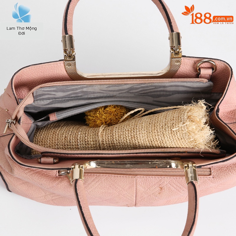 Mũ cói raffia vành rộng chống nắng gấp gọn đi biển — Màu be