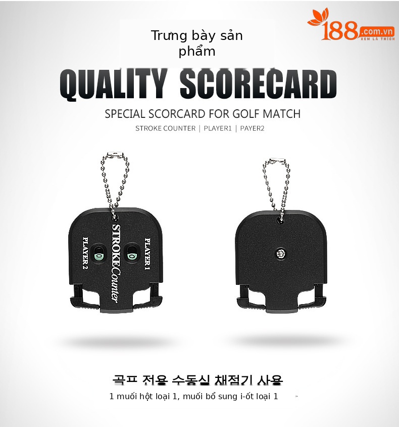 Máy tính điểm golf vuông PGM JFQ003 – bộ đếm quay số đôi cho 2 người — Máy ghi bàn vuông JFQ003 chi tiết 4