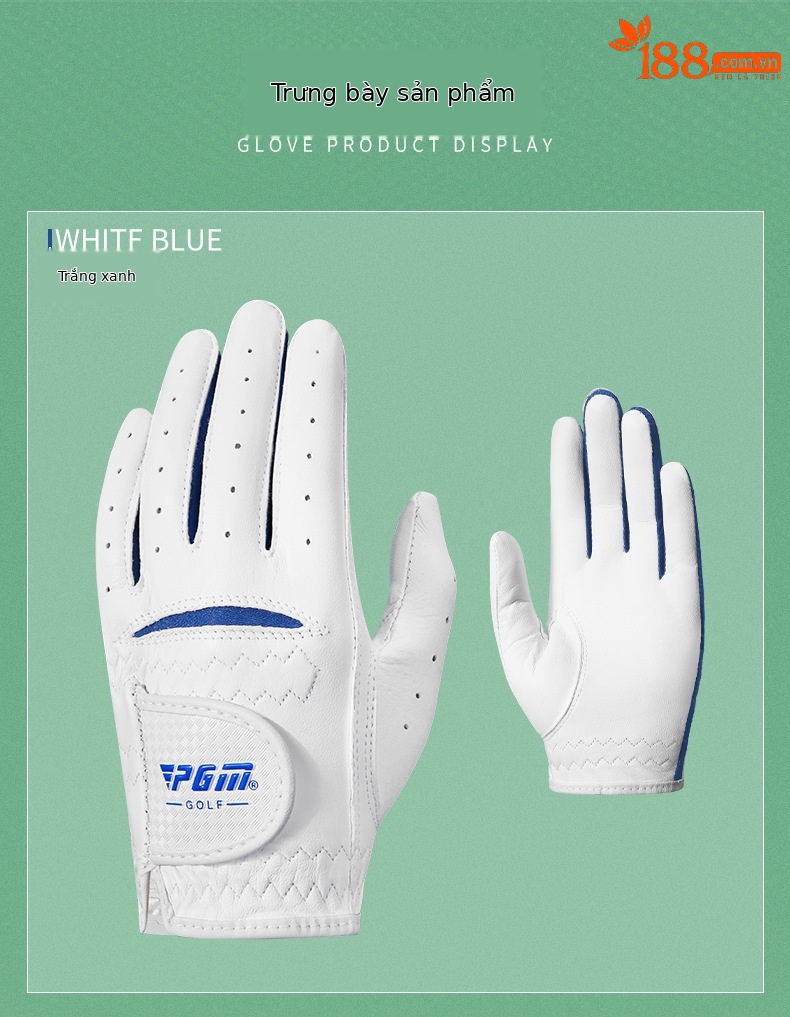 Găng tay golf trẻ em PGM da cừu nhỏ thoáng khí một đôi — 15 yard=M chi tiết 8