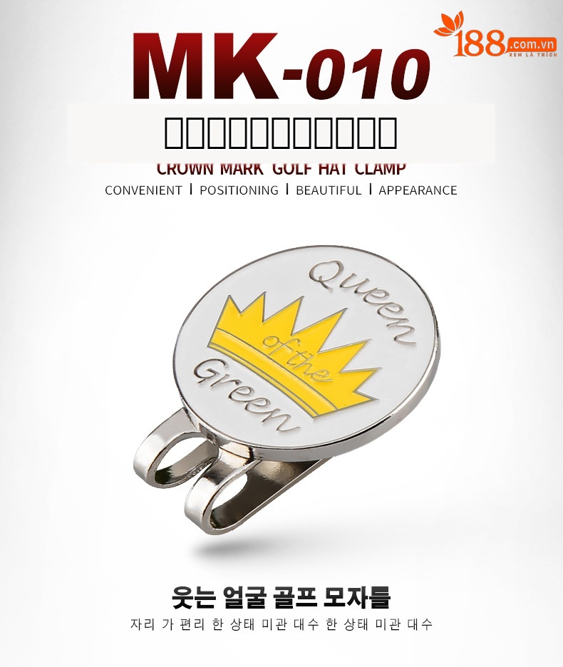 Bộ kẹp mũ golf PGM – Marker đánh dấu vị trí bóng tiêu chuẩn (5 mẫu) — Một bộ chi tiết 2