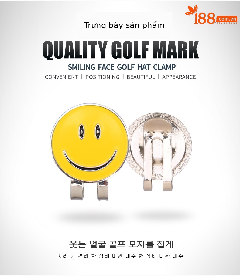 Bộ kẹp mũ golf PGM – Marker đánh dấu vị trí bóng tiêu chuẩn (5 mẫu) — Một bộ chi tiết 23