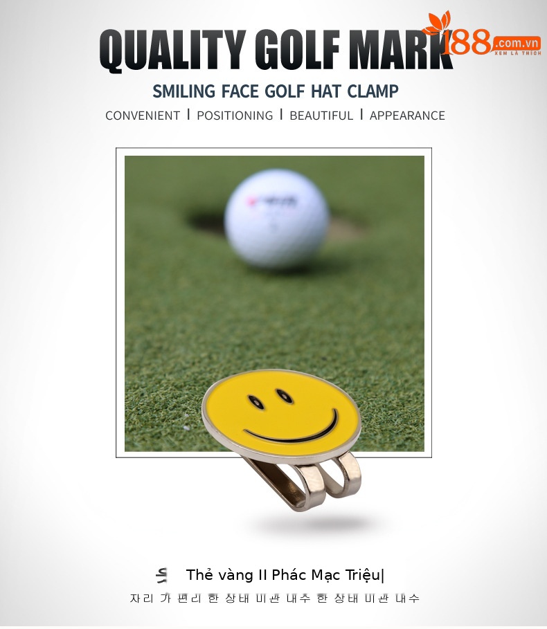 Bộ kẹp mũ golf PGM – Marker đánh dấu vị trí bóng tiêu chuẩn (5 mẫu) — Một bộ chi tiết 26