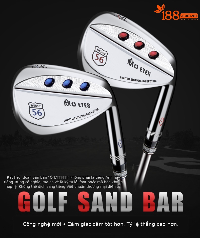 Gậy golf sand wedge Magic Eye thép không gỉ 52°/56°/60° — SG006 bạc đỏ 52 °, SG006 bạc đỏ 56 °, SG006 bạc đỏ 60 °, SG006 xanh bạc 52 ° chi tiết 2