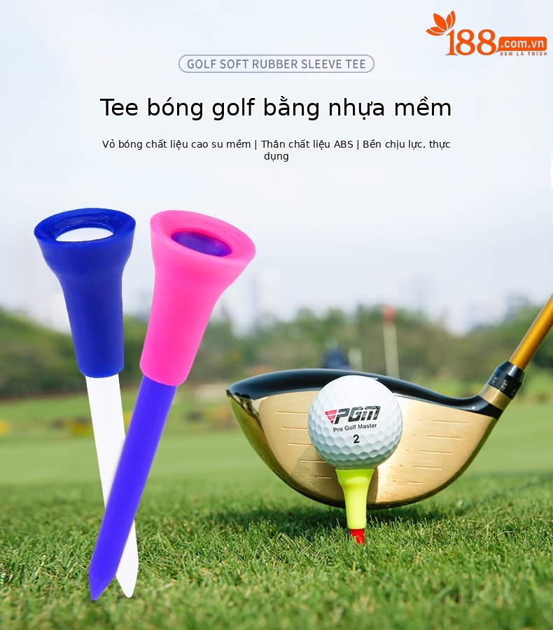 Bộ Tee Golf PGM bằng nhựa mềm có tay áo bóng — (Màu sắc giao hàng ngẫu nhiên) chi tiết 1