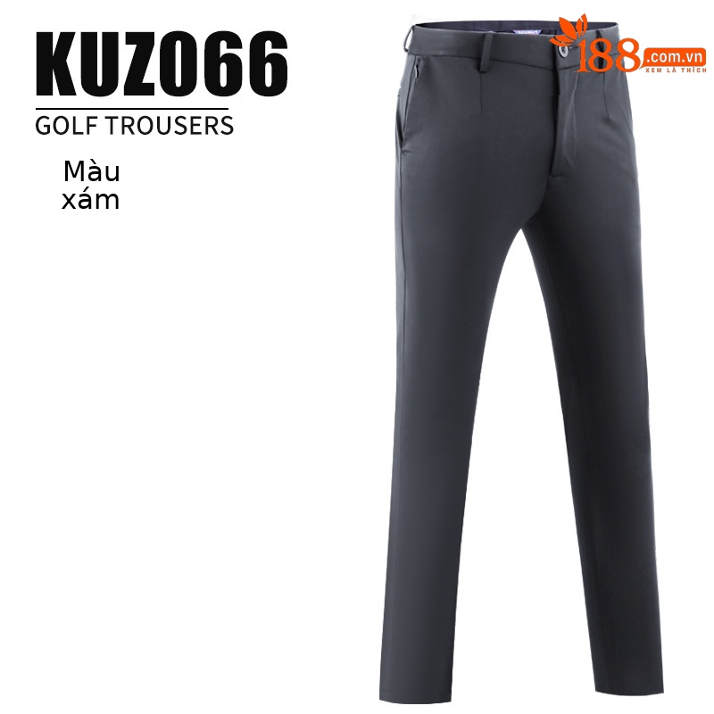 Quần golf nam dài PGM co giãn cao mùa xuân hè — KUZ066 màu xám, KUZ066 màu xanh hải quân, KUZ066 màu đen, KUZ066 màu trắng