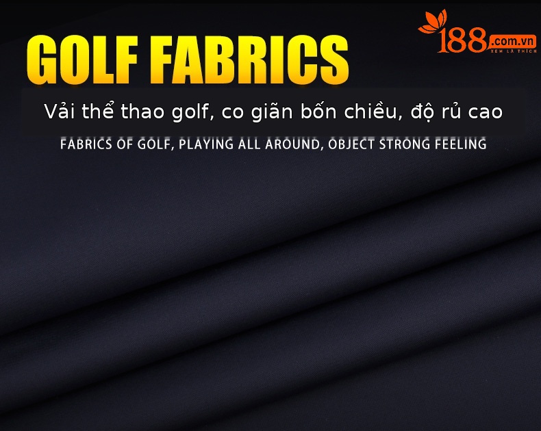 Quần golf nam dài PGM co giãn cao mùa xuân hè — KUZ066 màu xám, KUZ066 màu xanh hải quân, KUZ066 màu đen, KUZ066 màu trắng chi tiết 3