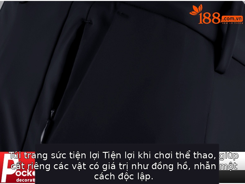 Quần golf nam dài PGM co giãn cao mùa xuân hè — KUZ066 màu xám, KUZ066 màu xanh hải quân, KUZ066 màu đen, KUZ066 màu trắng chi tiết 11