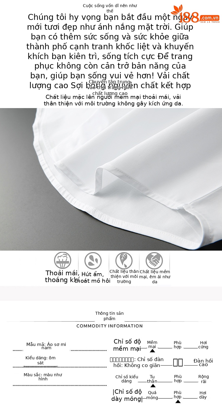 Áo sơ mi nam dài tay cổ vuông phối màu đen trắng, chất cotton nguyên chất — Màu đen chi tiết 4