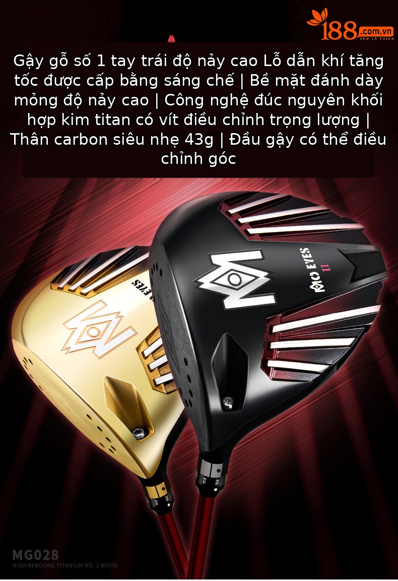 Gậy golf Magic Eye số 1 gỗ titan có thể điều chỉnh góc — Trục-cấp SR chi tiết 3