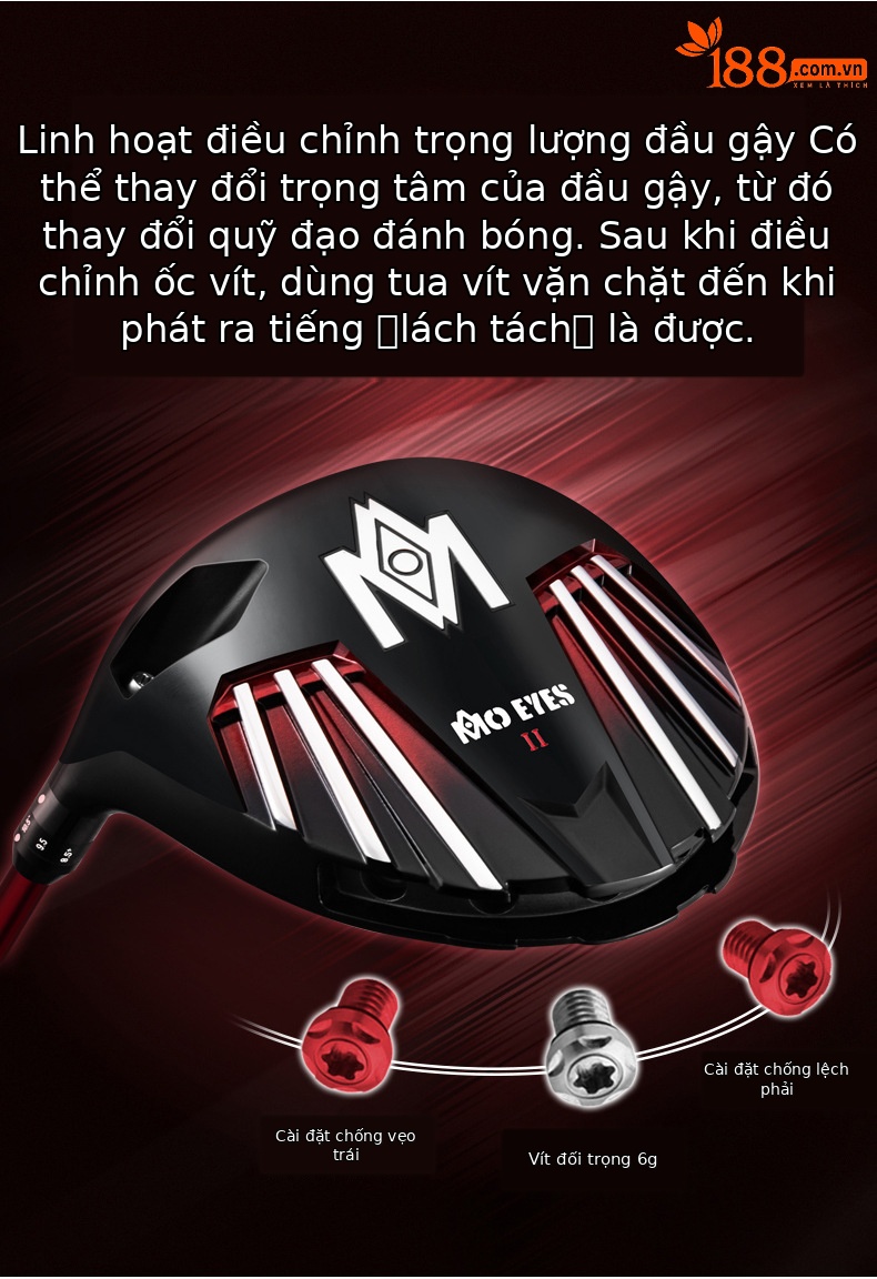 Gậy golf Magic Eye số 1 gỗ titan có thể điều chỉnh góc — Trục-cấp SR chi tiết 5