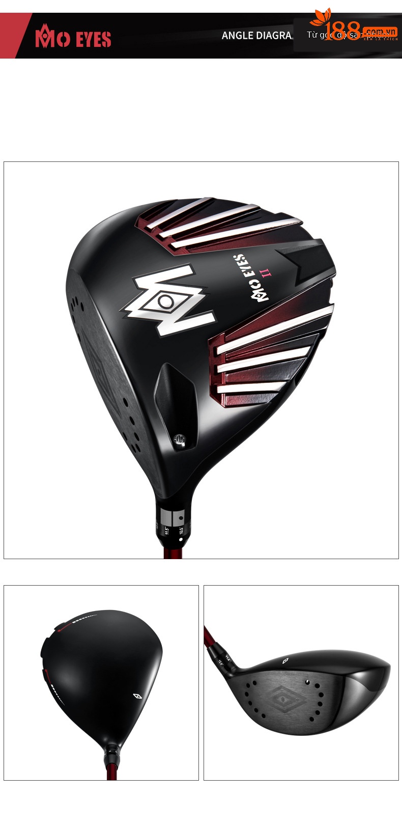 Gậy golf Magic Eye số 1 gỗ titan có thể điều chỉnh góc — Trục-cấp SR chi tiết 11