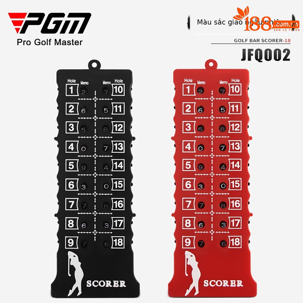 Máy ghi điểm golf 18 lỗ PGM dạng thanh vuông, nhỏ gọn — JFQ002 thanh ghi điểm (màu ngẫu nhiên)