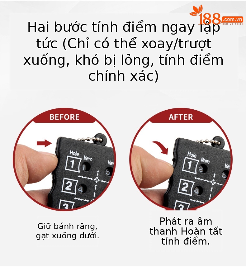 Máy ghi điểm golf 18 lỗ PGM dạng thanh vuông, nhỏ gọn — JFQ002 thanh ghi điểm (màu ngẫu nhiên) chi tiết 4