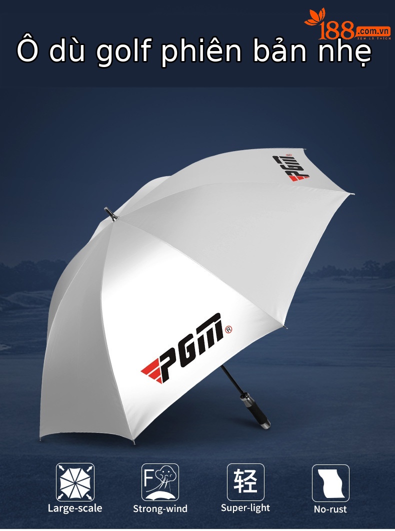Ô dù golf PGM tự động chống tia UV siêu nhẹ 333g — Ô Golf YS006 chi tiết 2