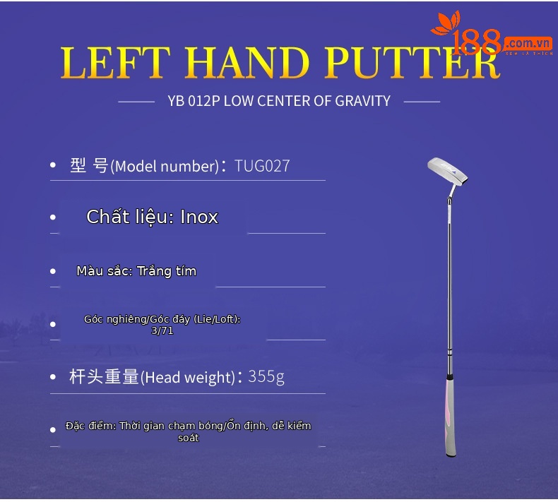Gậy đánh golf tay trái cho nữ PGM TUG027 thép không gỉ — Tay trái nữ chi tiết 3
