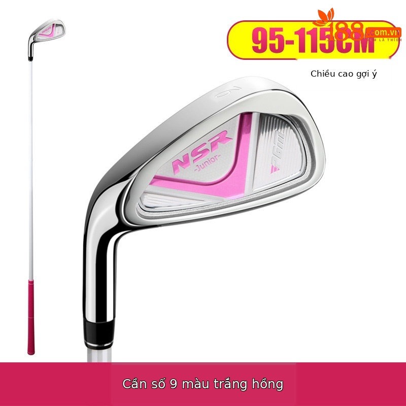Tay trái số 9 sắt trắng hồng (95-115cm)
