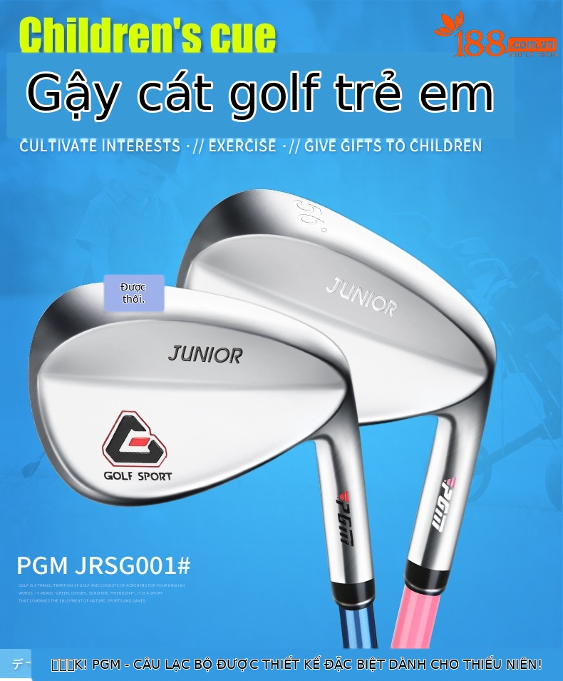 Gậy golf trẻ em PGM gậy cát 56° tay trái/phải cho bé 3–12 tuổi — JRSG001 tay phải bé trai màu xanh lam [thanh cát] 120-135cm, JRSG001 tay phải bé trai màu xanh lam [thanh cát] 135-150cm, JRSG001 tay phải bé trai màu xanh lam [thanh cát] 150-165cm, JRSG001 cô gái tay phải màu hồng [thanh cát] 120-135cm chi tiết 23