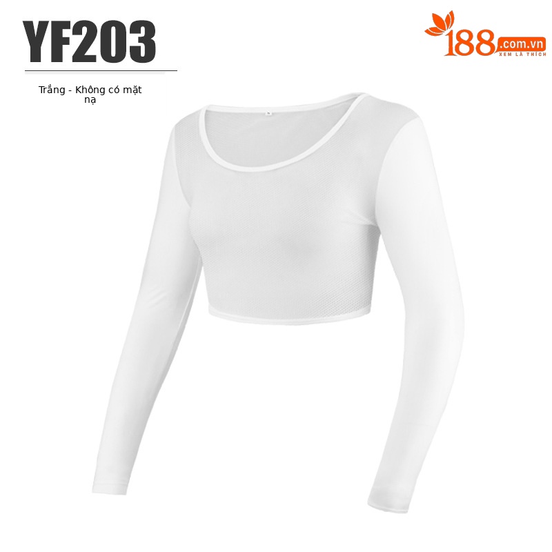 YF203 cổ tròn băng lụa tay áo nửa đáy