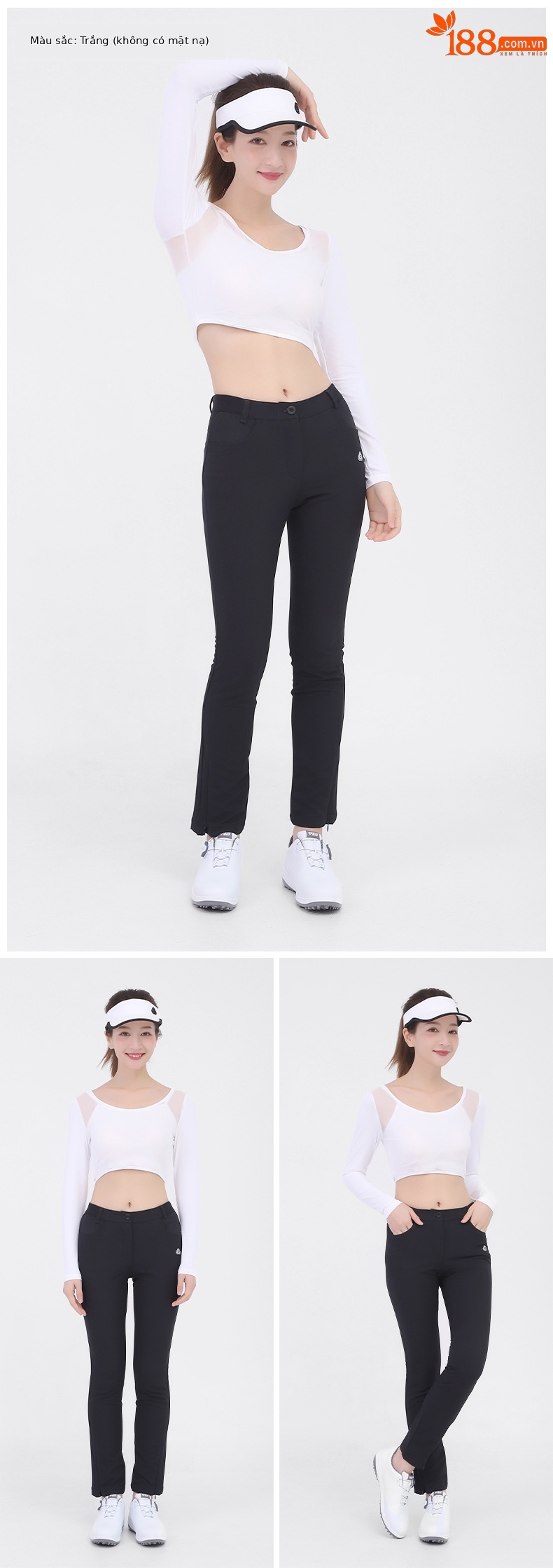 Áo chống nắng golf nữ tay lỡ dáng dài chất lụa mềm — Nửa Áo sơ mi cơ sở YF204 (có mặt nạ), YF203 cổ tròn băng lụa tay áo nửa đáy chi tiết 8