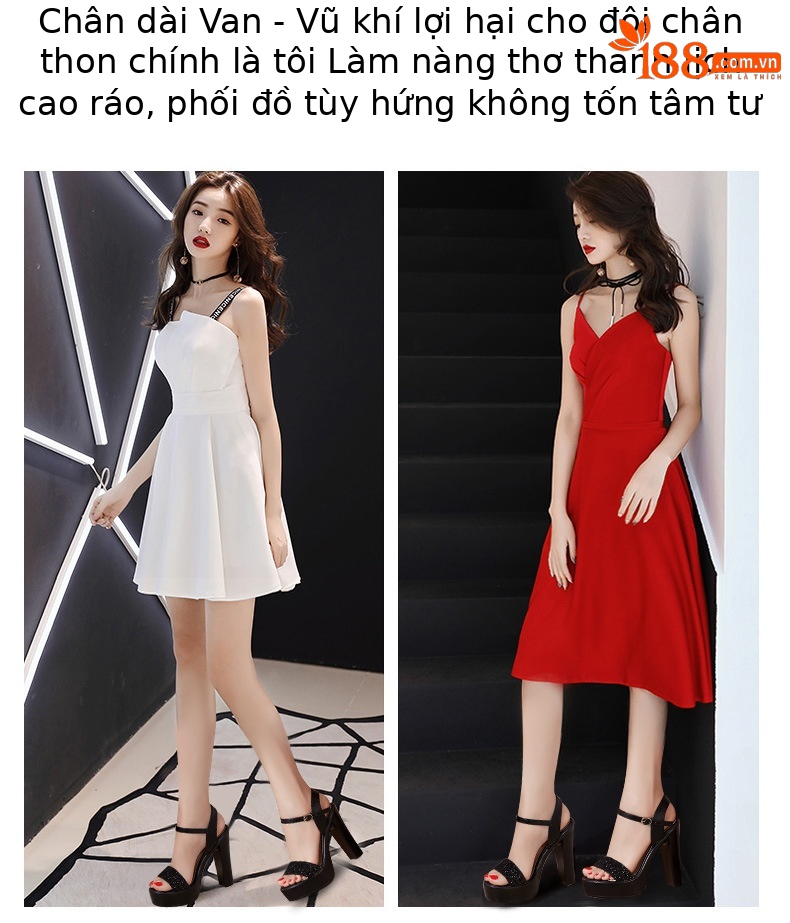 Sandal cao gót quai ngang nữ kiểu La Mã gót dày 13 cm — Màu đen 13cm, Bạc 13cm, Màu vàng kim 10cm, Màu vàng 13cm chi tiết 2