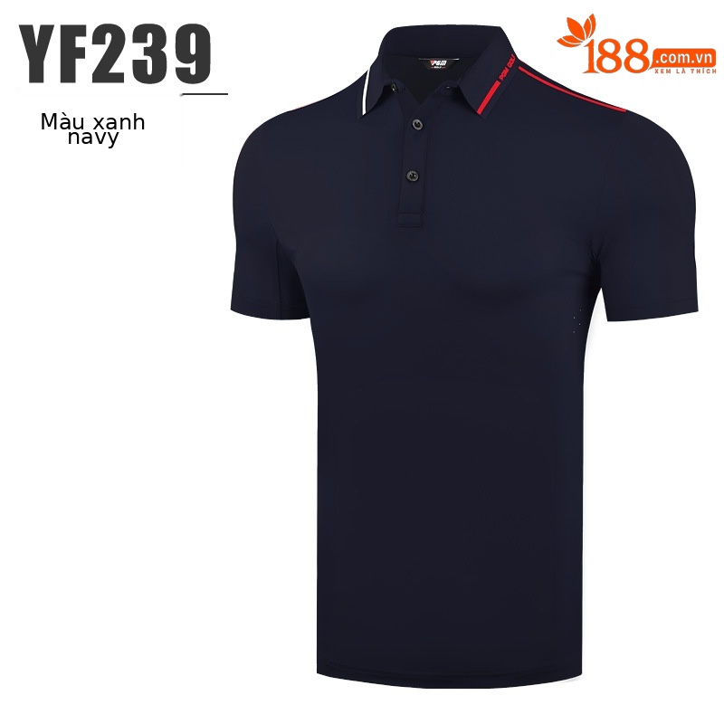 YF239 nam tay ngắn thoáng khí màu xanh nước biển