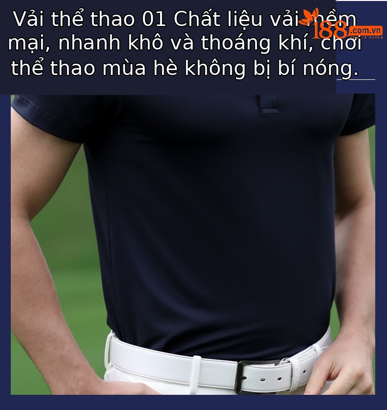 Áo thun nam ngắn tay thể thao golf vải thoáng khí — YF246 nam tay ngắn thoáng khí màu trắng xanh, YF237 nam sọc cổ tay ngắn màu đen, YF239 nam tay ngắn thoáng khí màu xanh nước biển, YF239 nam tay ngắn thoáng khí màu đỏ thẫm chi tiết 13