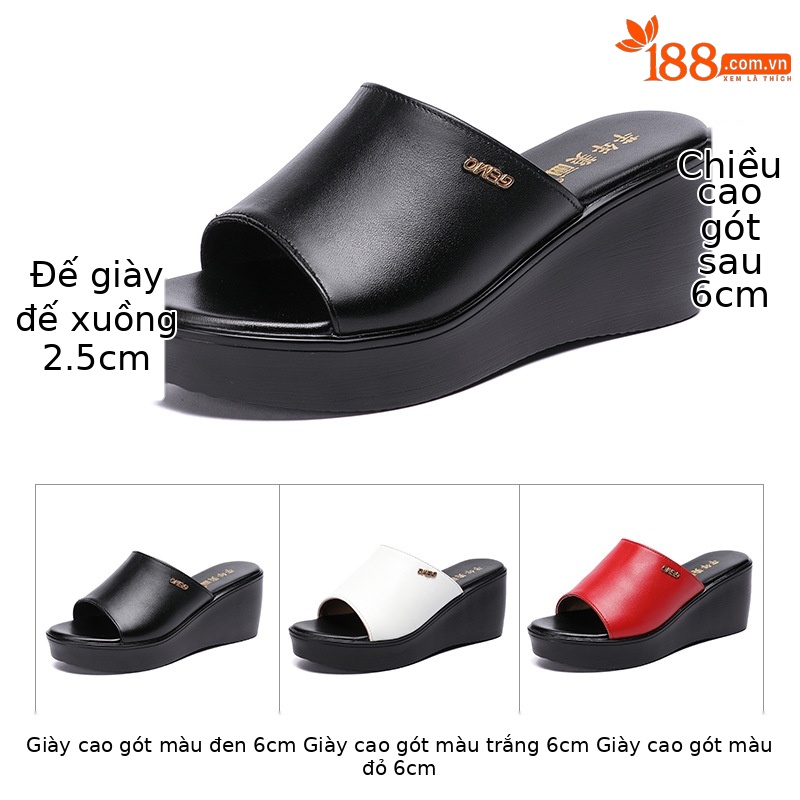 Dép sandal nữ đế xuồng hở mũi, đế dày mềm, đi ngoài trời mùa hè 2025 — Màu đen, Màu trắng, Màu đỏ