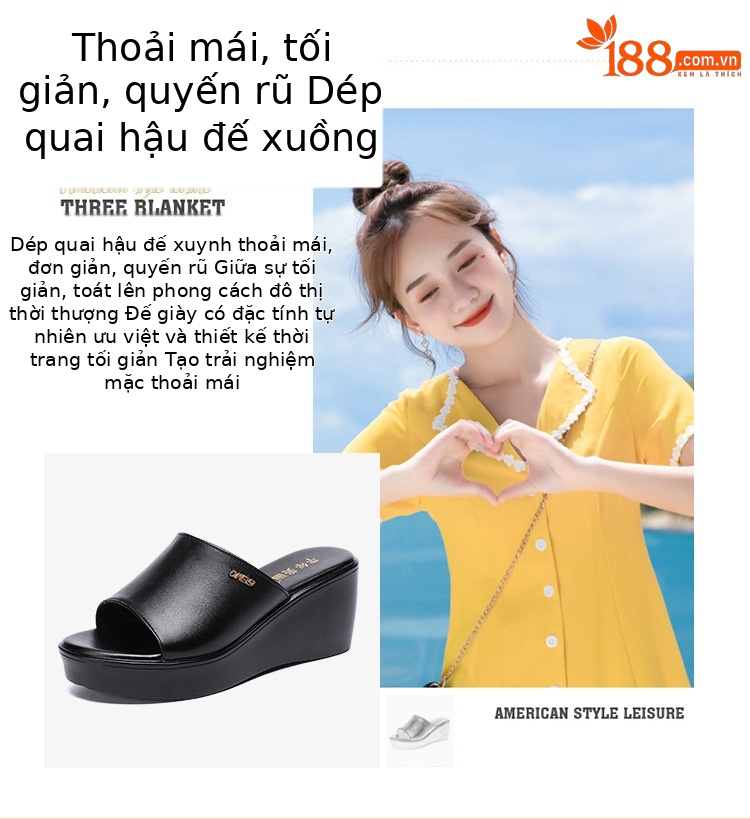 Dép sandal nữ đế xuồng hở mũi, đế dày mềm, đi ngoài trời mùa hè 2025 — Màu đen, Màu trắng, Màu đỏ chi tiết 1