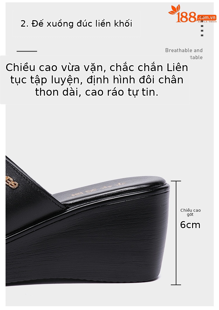 Dép sandal nữ đế xuồng hở mũi, đế dày mềm, đi ngoài trời mùa hè 2025 — Màu đen, Màu trắng, Màu đỏ chi tiết 6