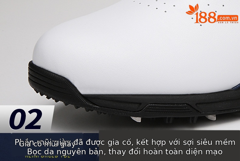Giày golf nam PGM chống thấm nước, không đinh, thoáng khí mùa hè — XZ143 trắng xanh lá cây huỳnh quang, XZ143 Trắng xanh lam, XZ143 xám trắng, XZ143 trắng đen chi tiết 16